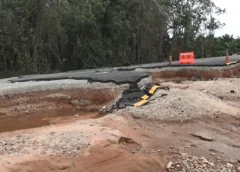 สงขลา-พบถนน- สะพาน สร้างใหม่ ยังไม่ทันได้ใช้ ถูกน้ำซัดพัง เดือนเศษแล้ว